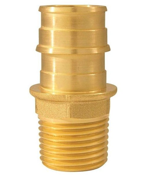 Apollo EPXMA3412 Male Pipe Adapter, Brass, 3/4" x 1/2"