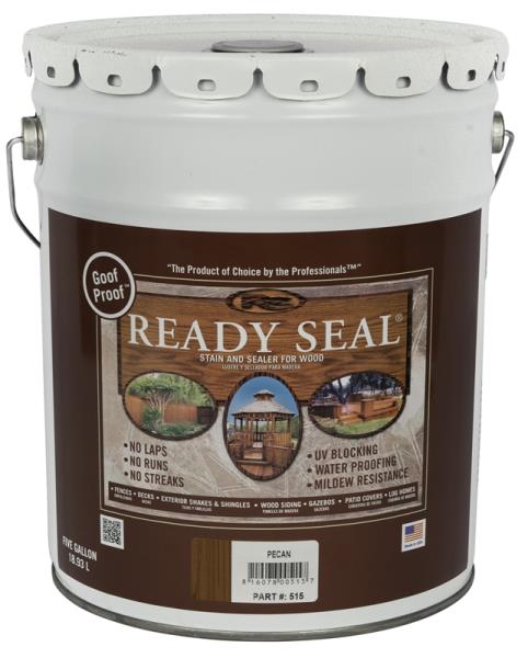 Ready Seal 515 Pecan Exterior Wood Stain and Sealer, 5 Gallon