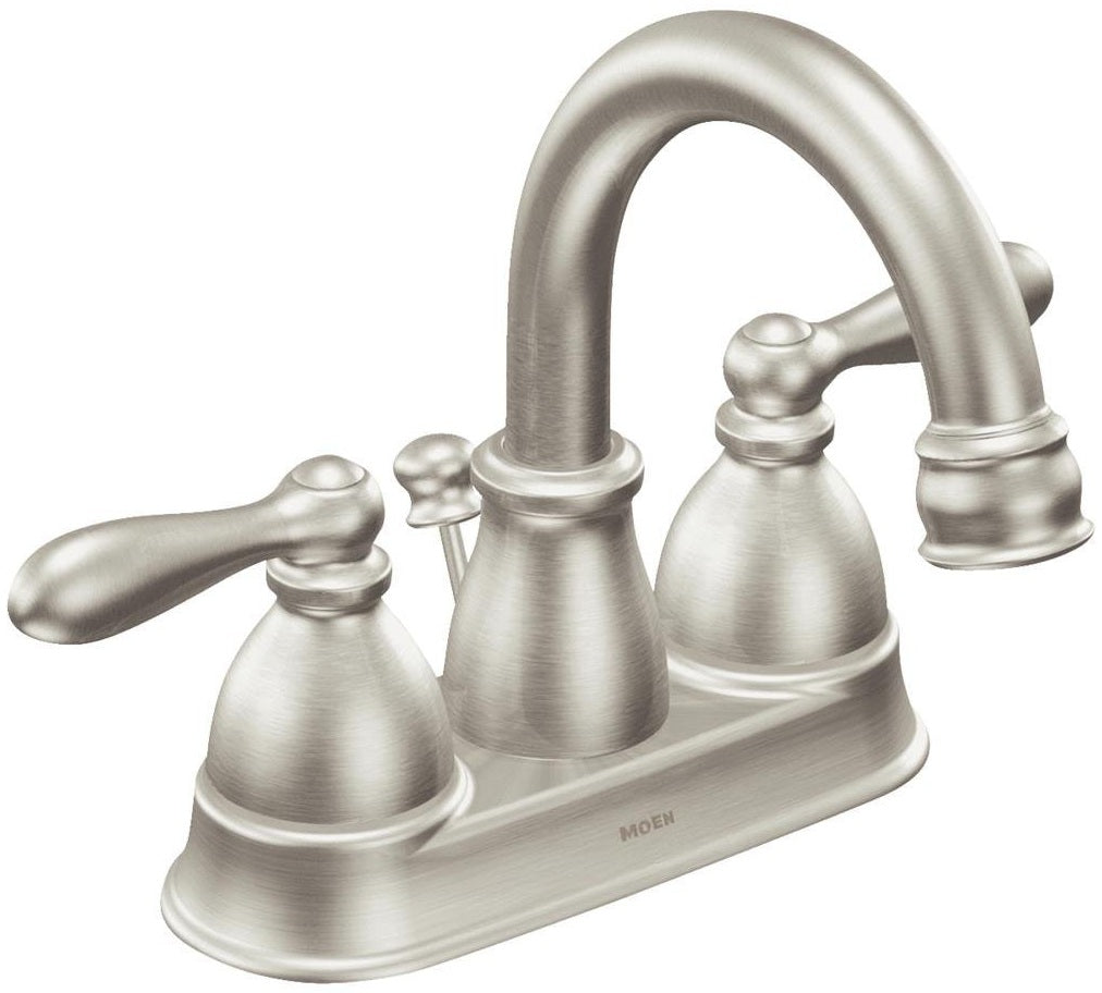 Moen WS84667SRN Caldwell Two-Handle High-Arc Bathroom Faucet, 1.2 GPM