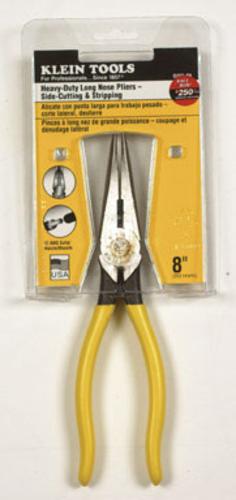 Klein D203-8N Journeyman Heavy Duty Long Nose Pliers, 8"