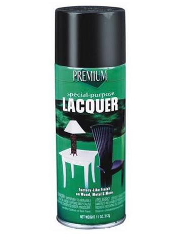 Premium 208417 Lacquer Spray Paint, 11 Oz, Gloss Clear