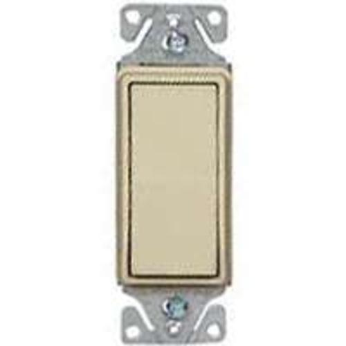 Cooper Wiring 7501A Decorator Rocker Switch, 15 AMP,  Almond