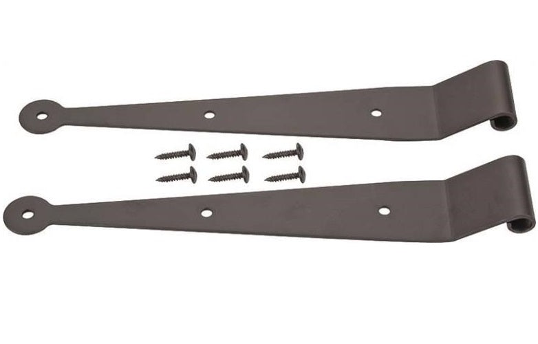 Prosource SH-S03-PS Shutter Strap Hinges, 10", Black Powder Coated, 2/Pack