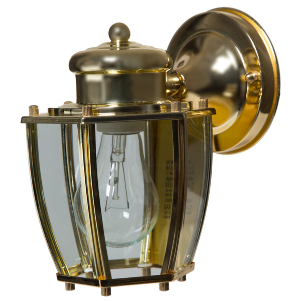 Boston Harbor HV-66961-PB Single Light Wall Lantern, Polished Brass