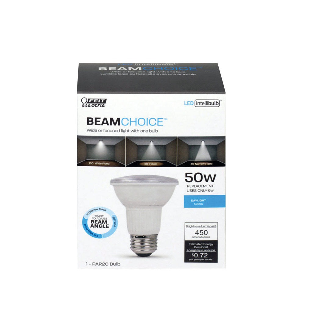Feit Electric PAR20/ADJ/950CA Intellibulb BeamChoice LED Light Bulb, 6 W