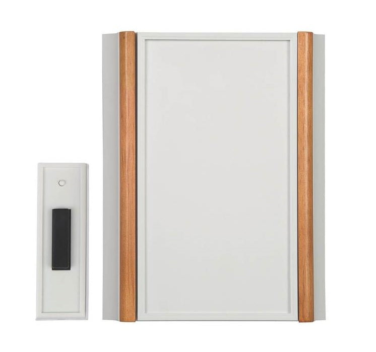 Carlon RC3610 Wood/Wallpaper Panel Door Chime Kit, White
