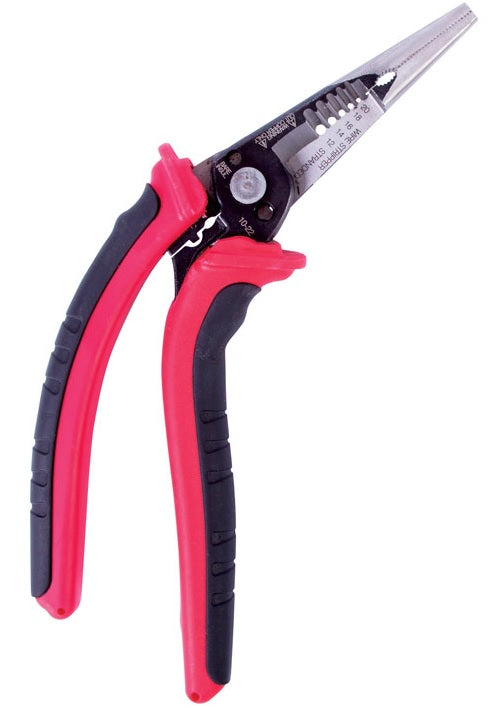 Gardner Bender GBP-60N ArmorEdge Long Nose Curved Handle Wire Stripper, 8"