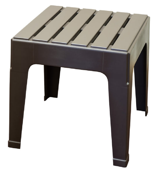 Adams 8090-60-3731 Big Easy Square Stackable Side Table, Polypropylene