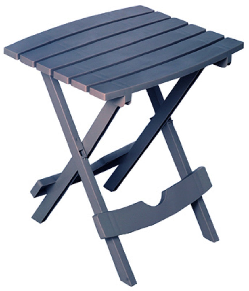 Adams 8510-94-3934 Quik Fold Portable Resin Side Table, Bluestone