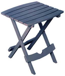 Adams 8510-94-3934 Quik Fold Portable Resin Side Table, Bluestone