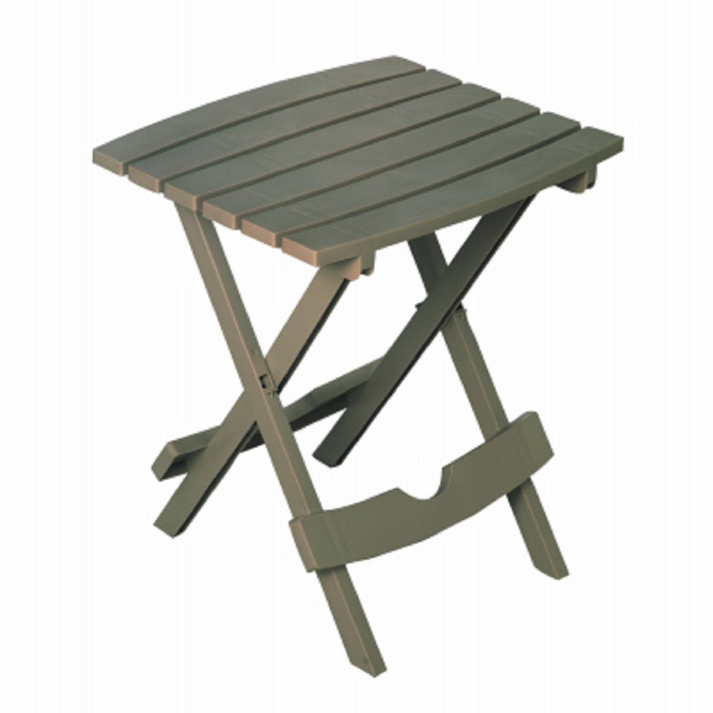 Adams 8510-13-3934 Quik Fold Portable Resin Side Table, Gray
