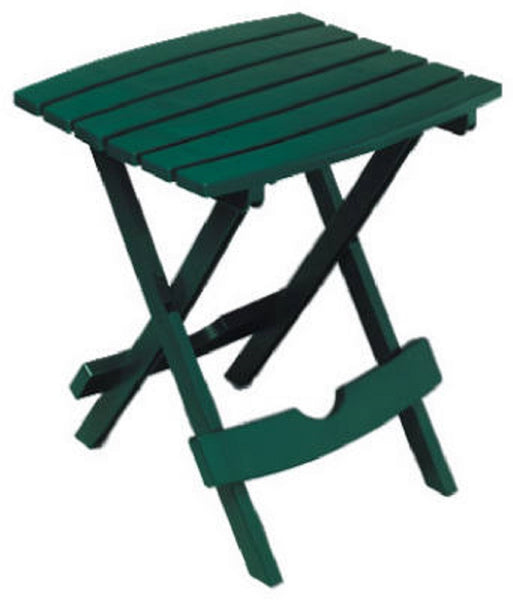 Adams 8510-16-3734 Quik Fold Portable Resin Side Table, Hunter Green