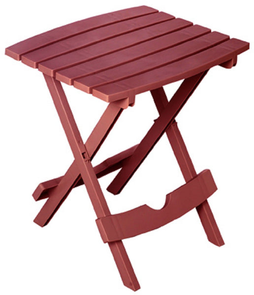 Adams 8510-95-3734 Quik Fold Portable Resin Side Table, Merlot