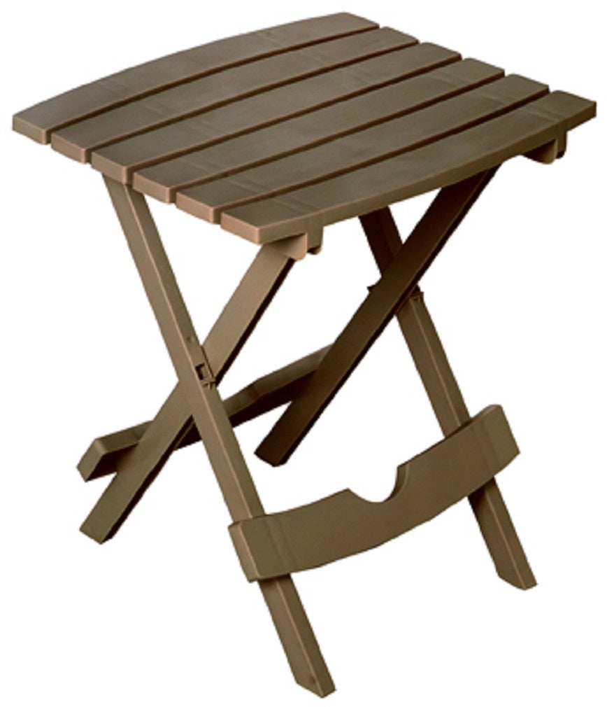 Adams 8510-96-3734 Quik Fold Portable Resin Side Table, Portobello