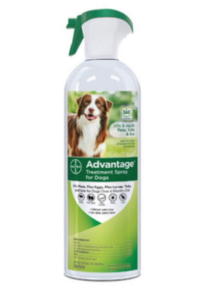 Advantage 85478656 Flea and Tick Treatment Spray for Dogs, 15 Ounce