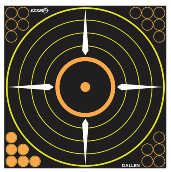 Allen 15317 EZ Aim Adhesive Round Bullseye Targets, 12 Inch