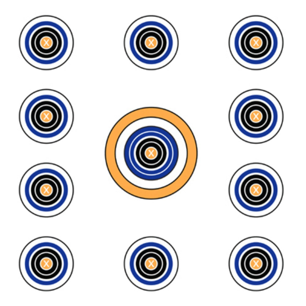 Allen 15245 EZ Aim 11 Spot Target, White