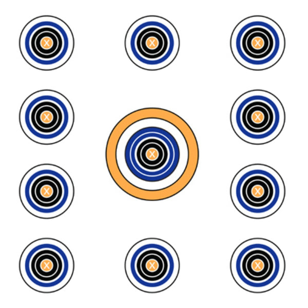 Allen 15245 EZ Aim 11 Spot Target, White