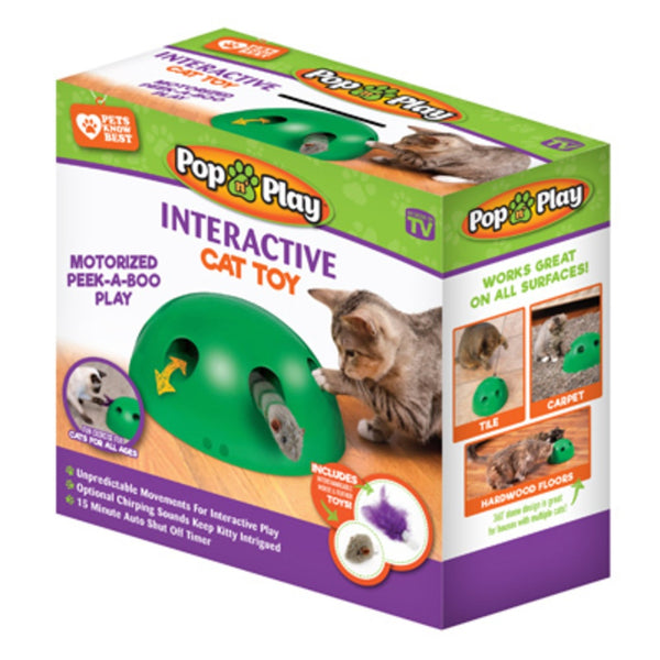 Allstar Innovations PY011112 As Seen On TV Pop N' Play Peek-A-Boo Cat Toy