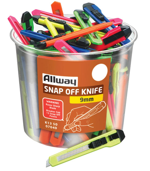 Allway Tools K13-50 Snap Off Neon Knife, 50/Bucket