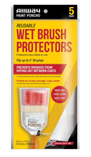 Allway Tools PON-BR Paint Poncho Brush, 5-Pack