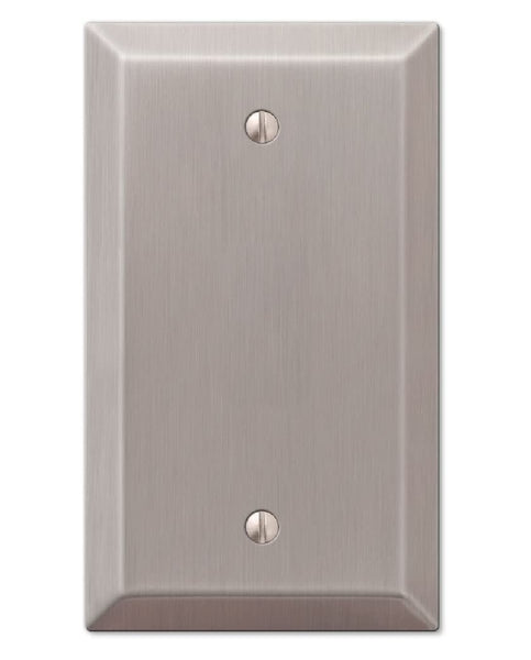 AmerTac 163BBN 1 Blank Wallplate, Steel