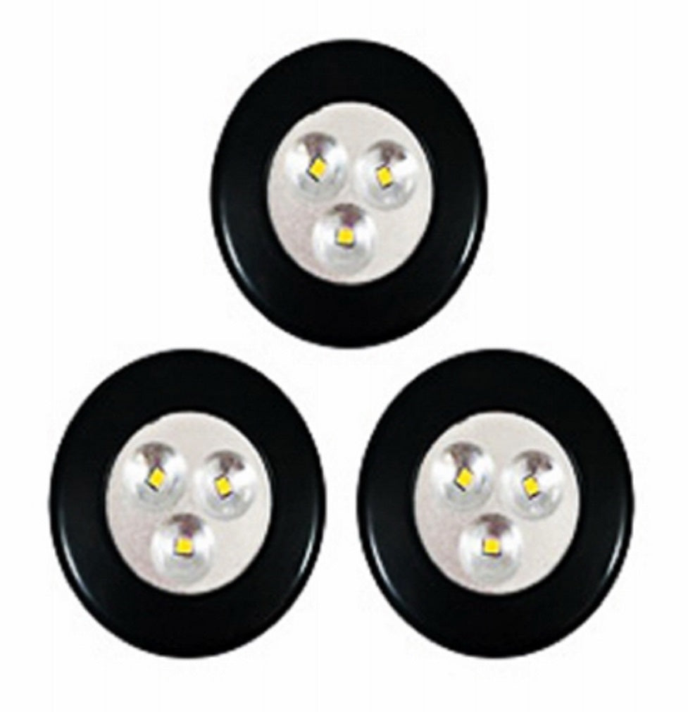 AmerTac 75302B LED Light Up Spot Light, Black, 3 Pack
