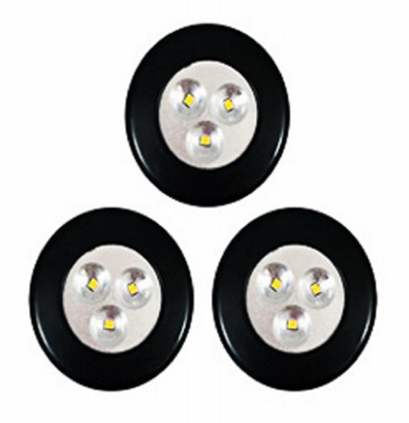 AmerTac 75302B LED Light Up Spot Light, Black, 3 Pack