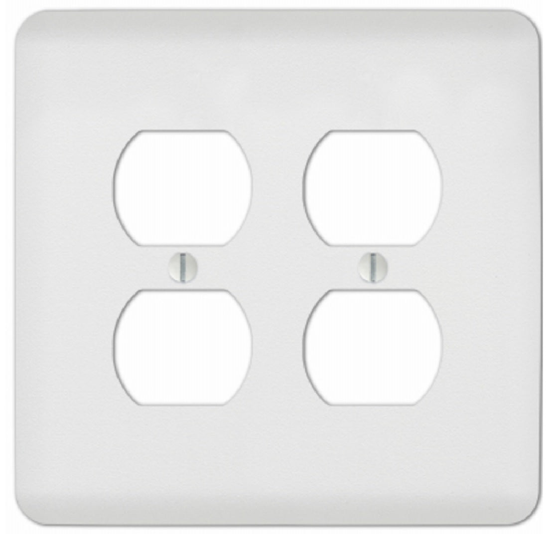AmerTac 635DDW 2 Duplex Outlet Wallplate, White