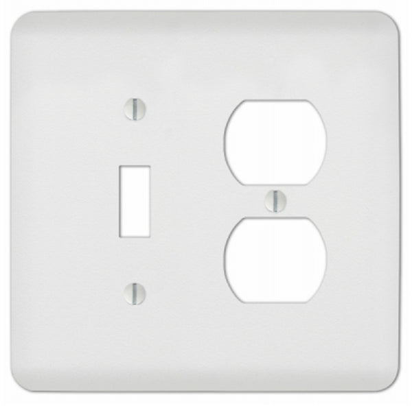 AmerTac 635TDW 1 Toggle / 1 Duplex Outlet Wallplate, White