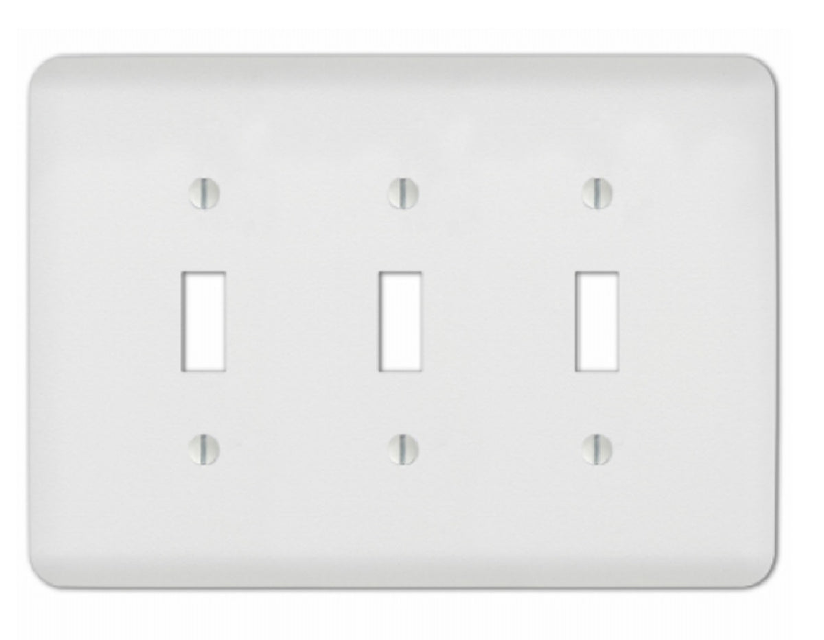 AmerTac 635TTTW 3 Toggle Paintable Wall Plate, White