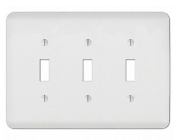 AmerTac 635TTTW 3 Toggle Paintable Wall Plate, White