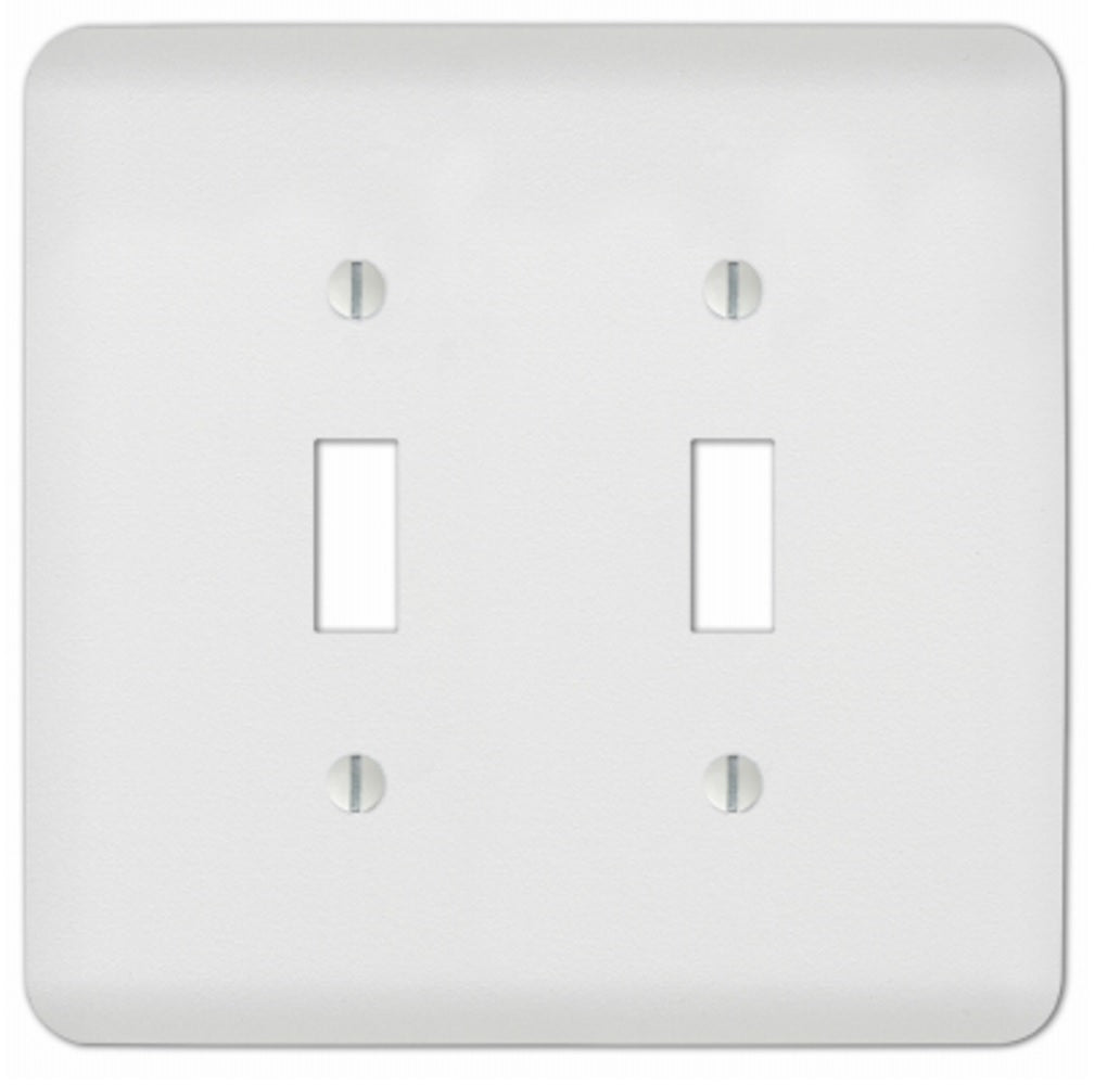 AmerTac 635TTW 2 Toggle Paintable Wall Plate, White