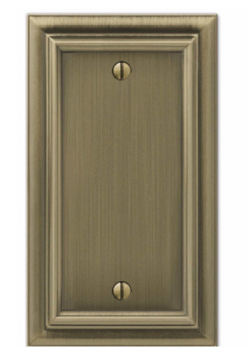 Amerelle 94BBB 1 Blank Wall Plate, Brushed Brass