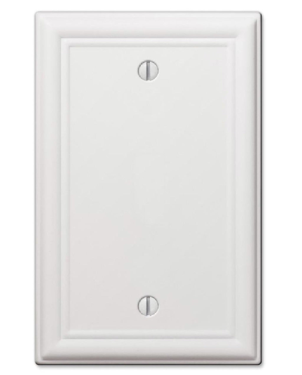 Amerelle 149BW Blank Wall Plate, Stamped Steel, White
