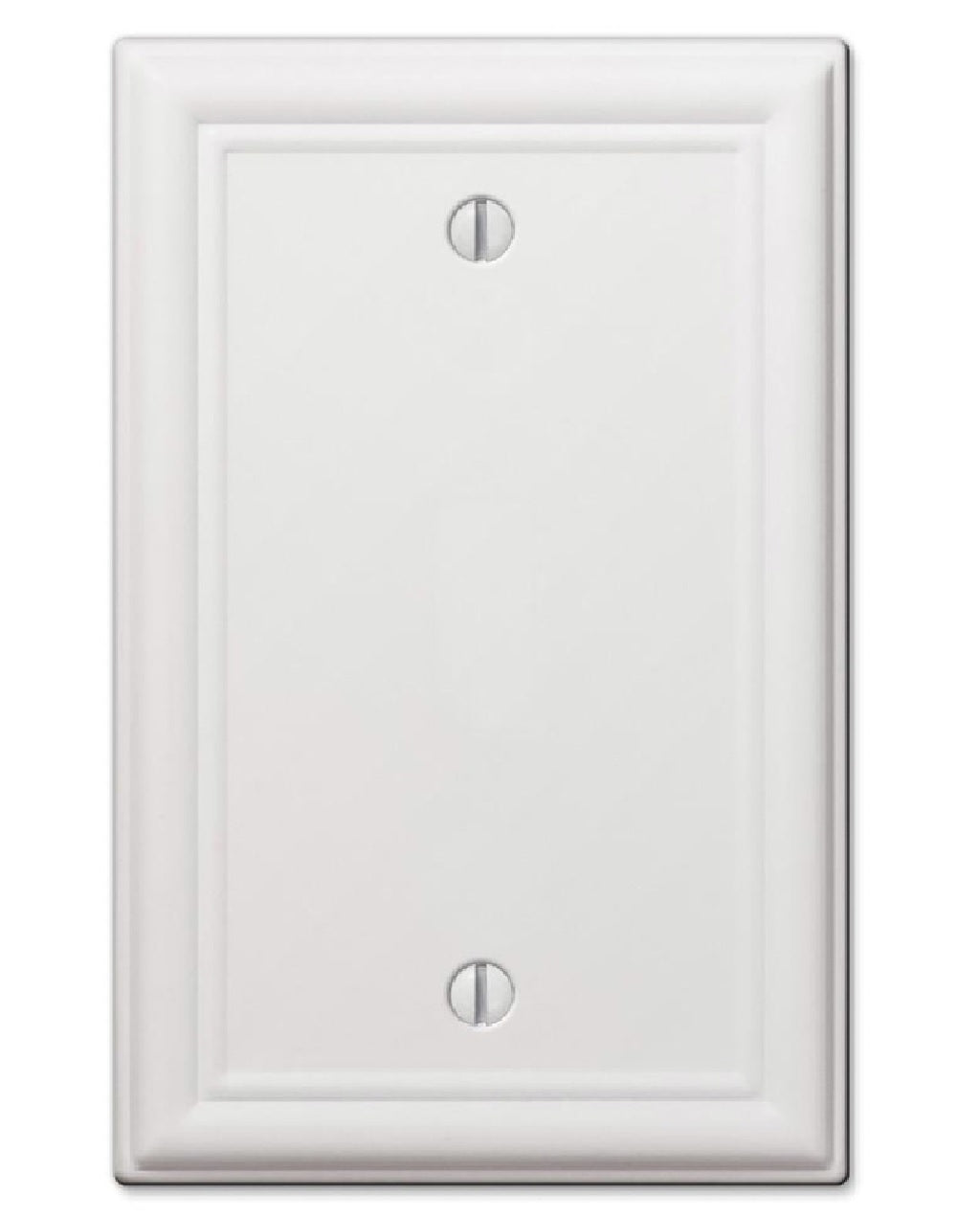 Amerelle 149BW Blank Wall Plate, Stamped Steel, White