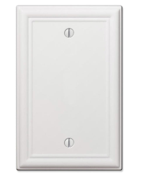 Amerelle 149BW Blank Wall Plate, Stamped Steel, White