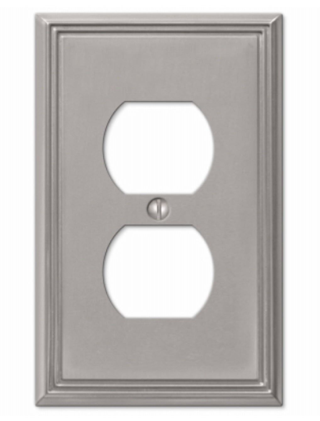 Amerelle 77DBN 1 Toggle & 1 Duplex Wall Plate, Brushed Nickel