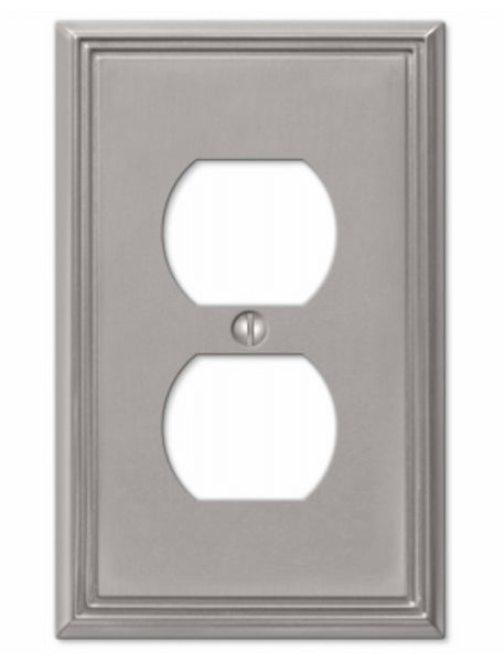Amerelle 77DBN 1 Toggle & 1 Duplex Wall Plate, Brushed Nickel