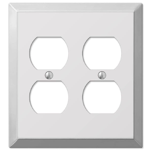 Amerelle 161DD 2 Duplex Wall Plate, Polished Chrome