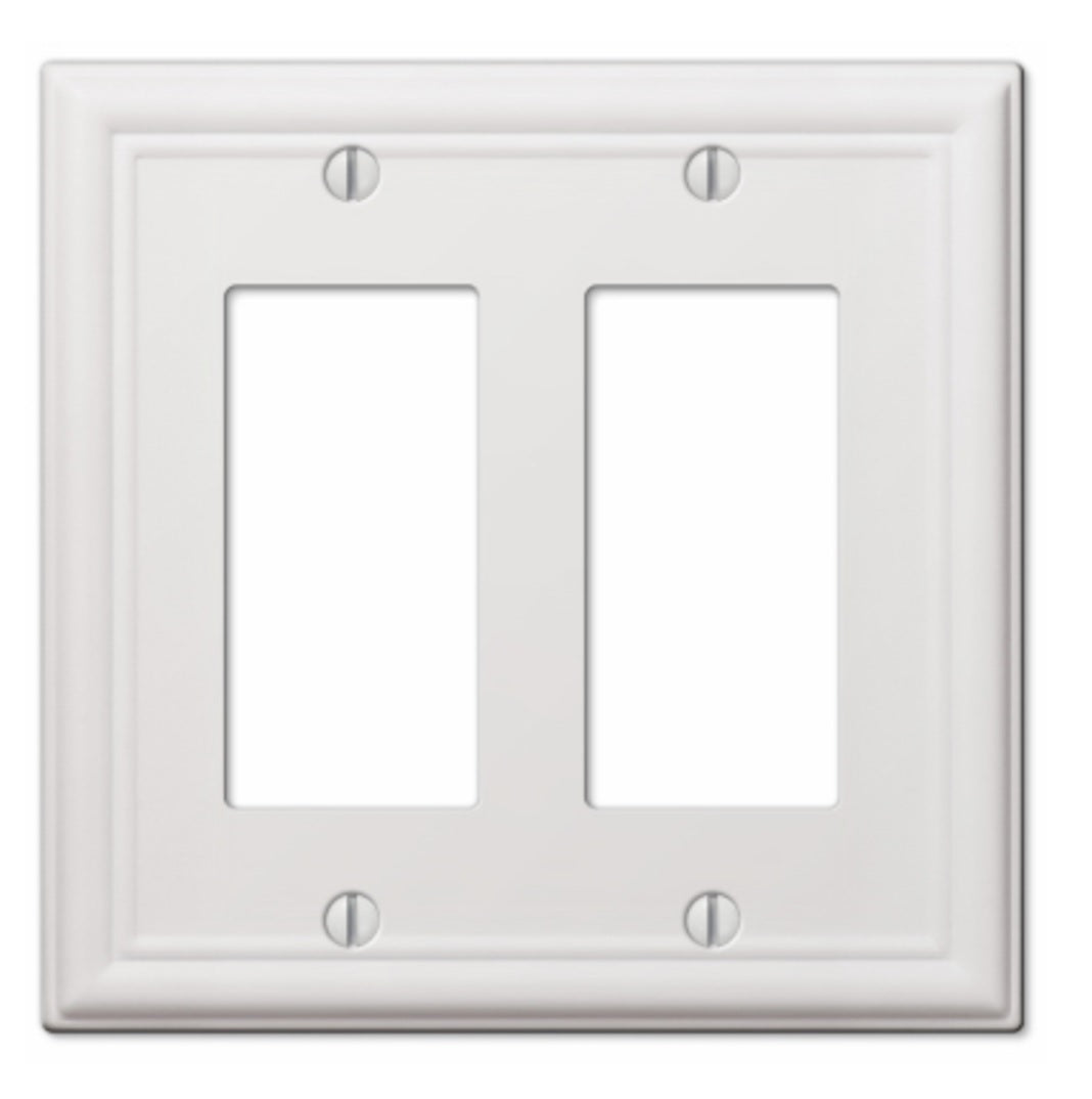 Amerelle 149RRW Chelsea Rocker Wall Plate, White, Stamped Steel