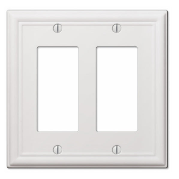 Amerelle 149RRW Chelsea Rocker Wall Plate, White, Stamped Steel