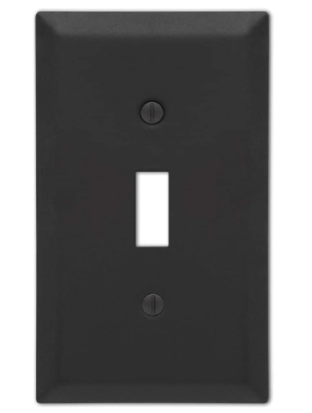 Amerelle 163TMB Century Toggle Wall Plate, Matte Black, Stamped Steel