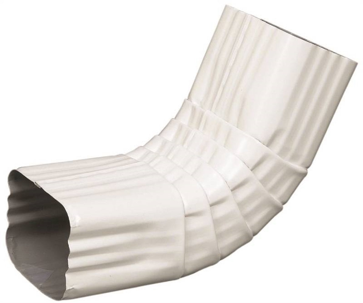Amerimax 47264 "A" Gutter Elbow, White, Aluminum
