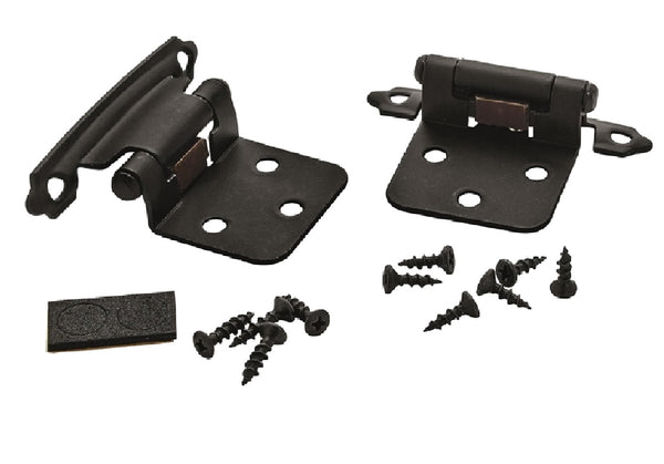 Amerock BPR3429FB Self-Closing Overlay Hinge, Black