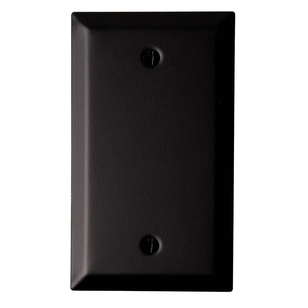 Amertac 163BMB Blank Wallplate, Matte Black
