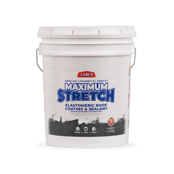 Ames MSS5 Maximum-Stretch Roof Coating, Bright White