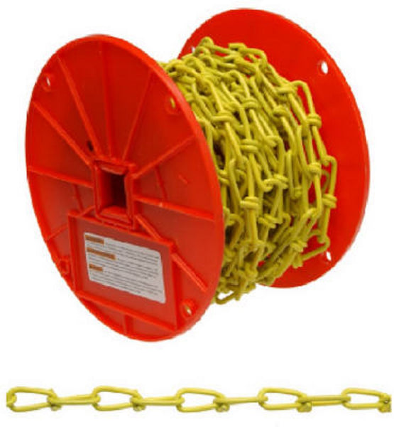 Apex PD0722087N Double Loop Chain, Poly Coating, Yellow, 50 Feet
