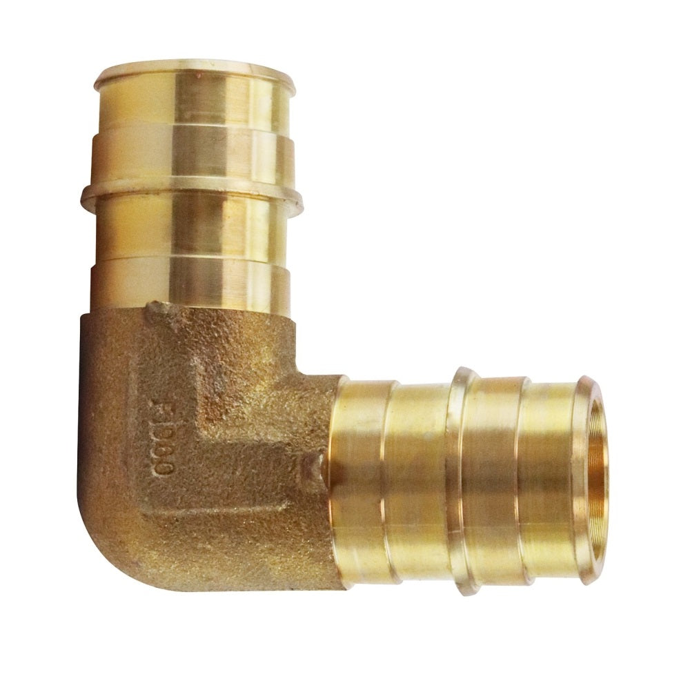 Apollo Valves EPXE3434 PEX-A Barb Pipe Elbow, Brass, 3/4 Inch