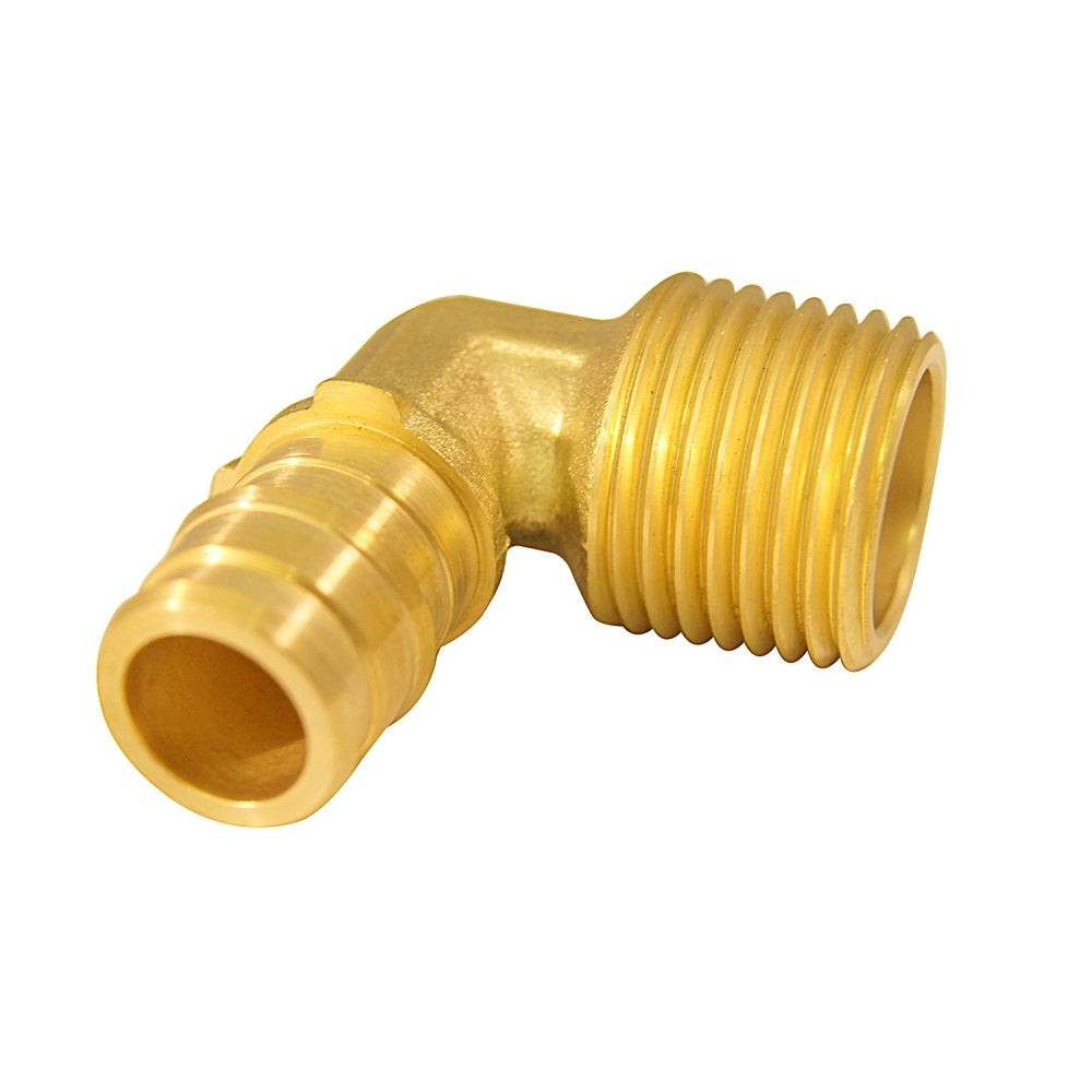 Apollo Valves EPXME1212 PEX-A Barb Elbow, Brass, 90 Degree